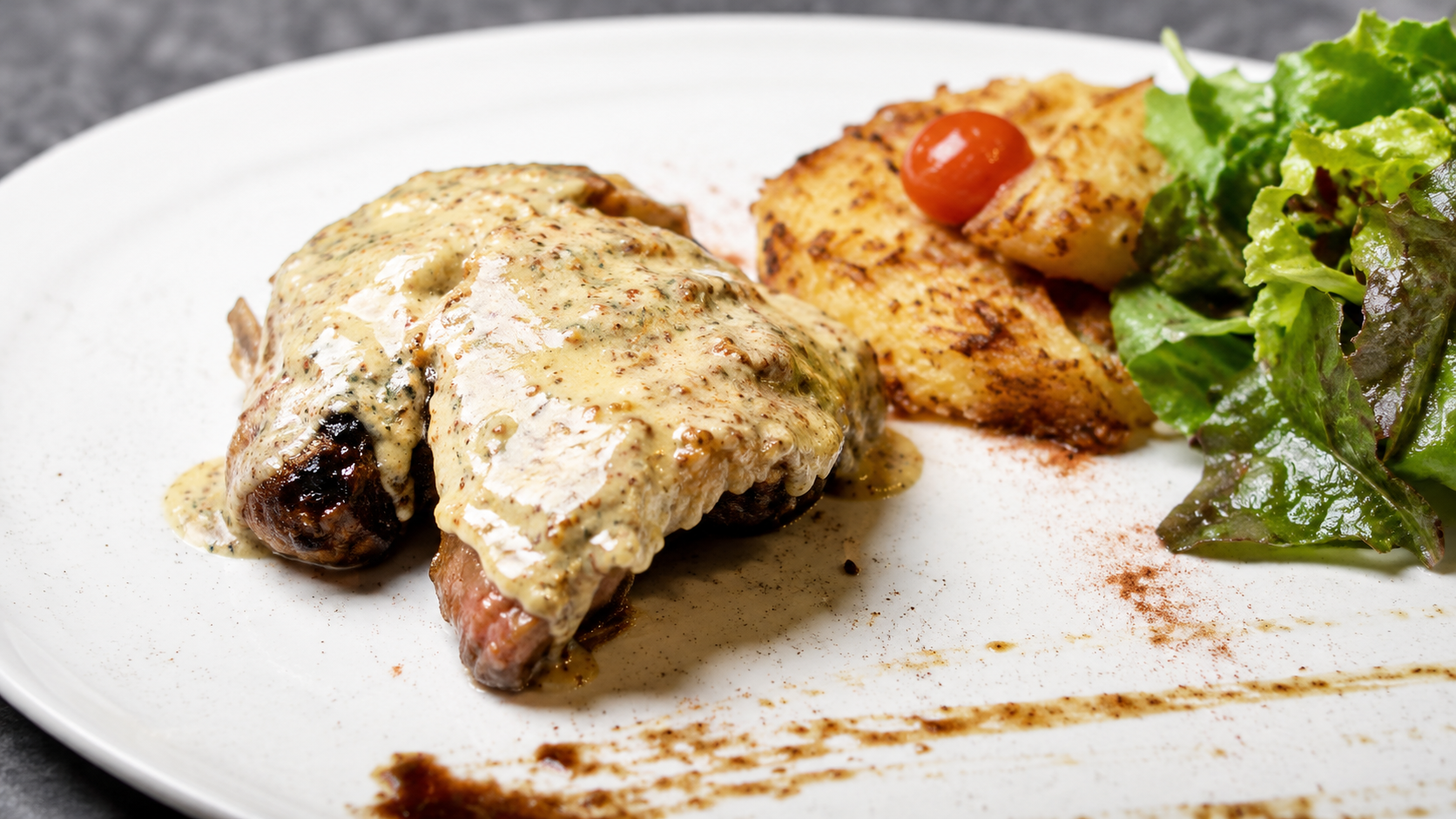 SECRETO IBÉRICO CON SALSA DIJON ( MATAMBRITO ESPAÑOL)